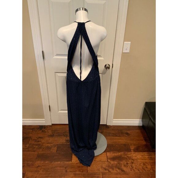 Calypso St. Barth Hoss Navy Blue Midnight Sequin Dress Size 40 / 8 NWT! - Picture 9 of 12